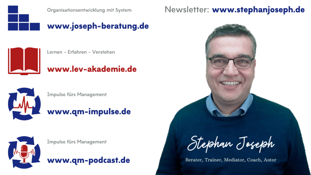 Bild von Stephan Joseph mit den Logos seiner Website