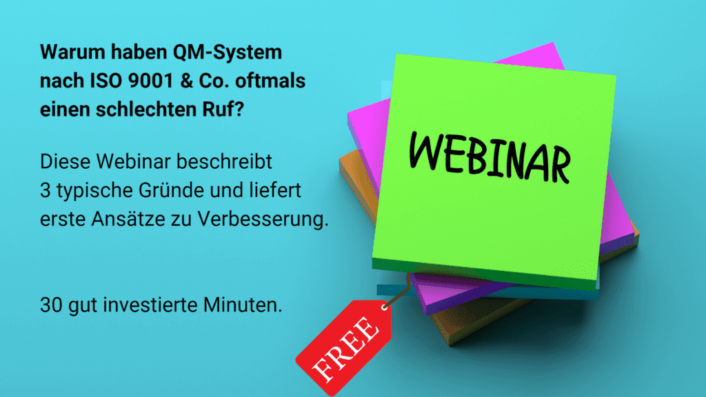 Webinar auf Abruf zu den 3 häufigsten Fehlern im Qualitätsmanagement