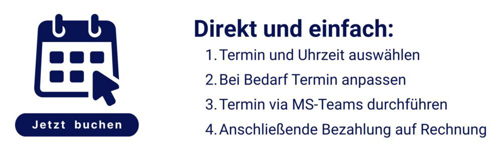 Termin Direkt und einfach - ISO 9001 Beratung online buchen – 1 Stunde per MS Teams